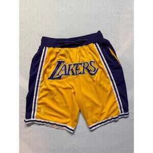 Vintage Los Angeles Lakers 1996-97 Just Don NBA Basketball Shorts Men Size Small